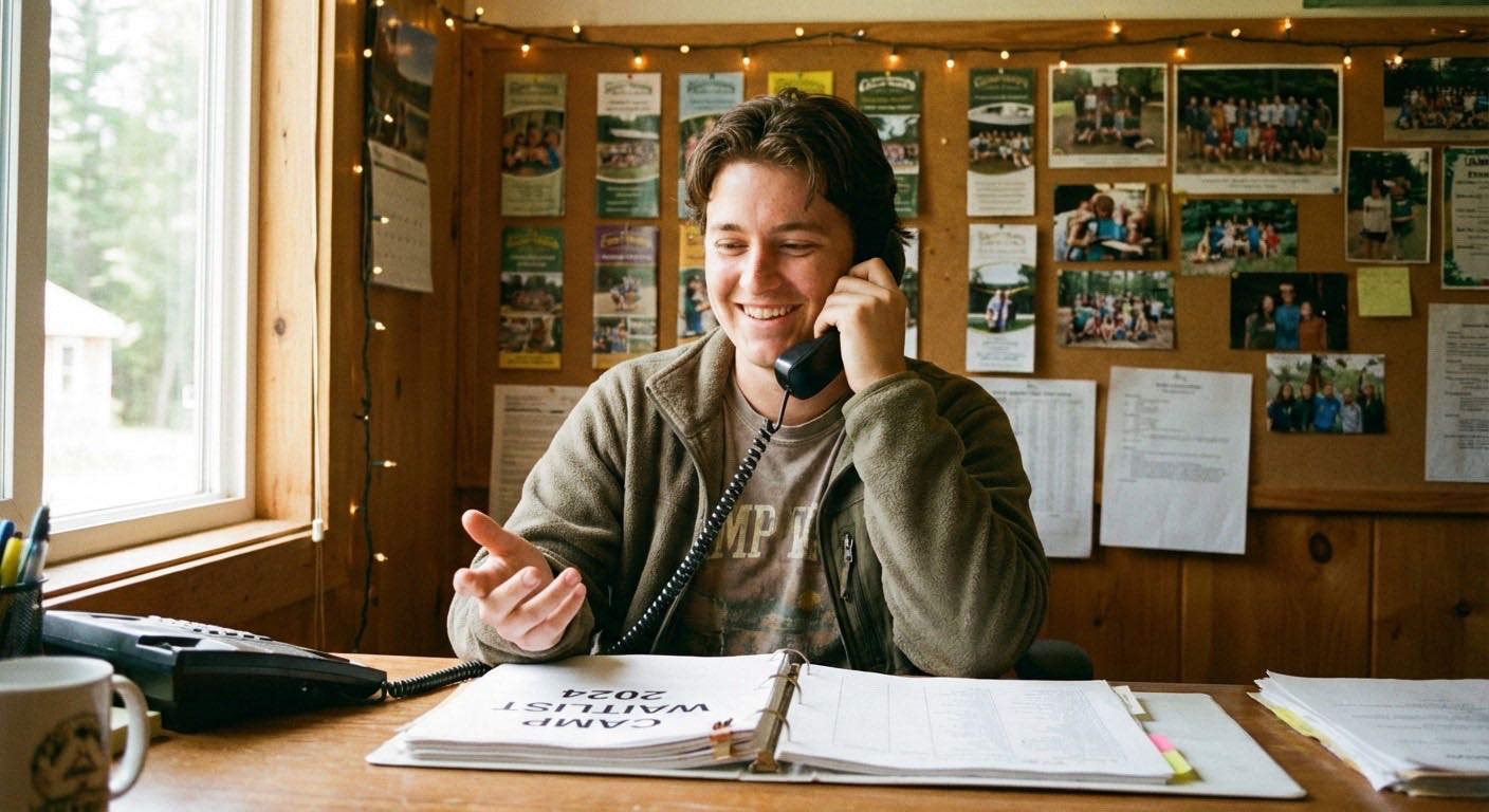 Dashboard showing summer camp waitlist with automated offer notifications